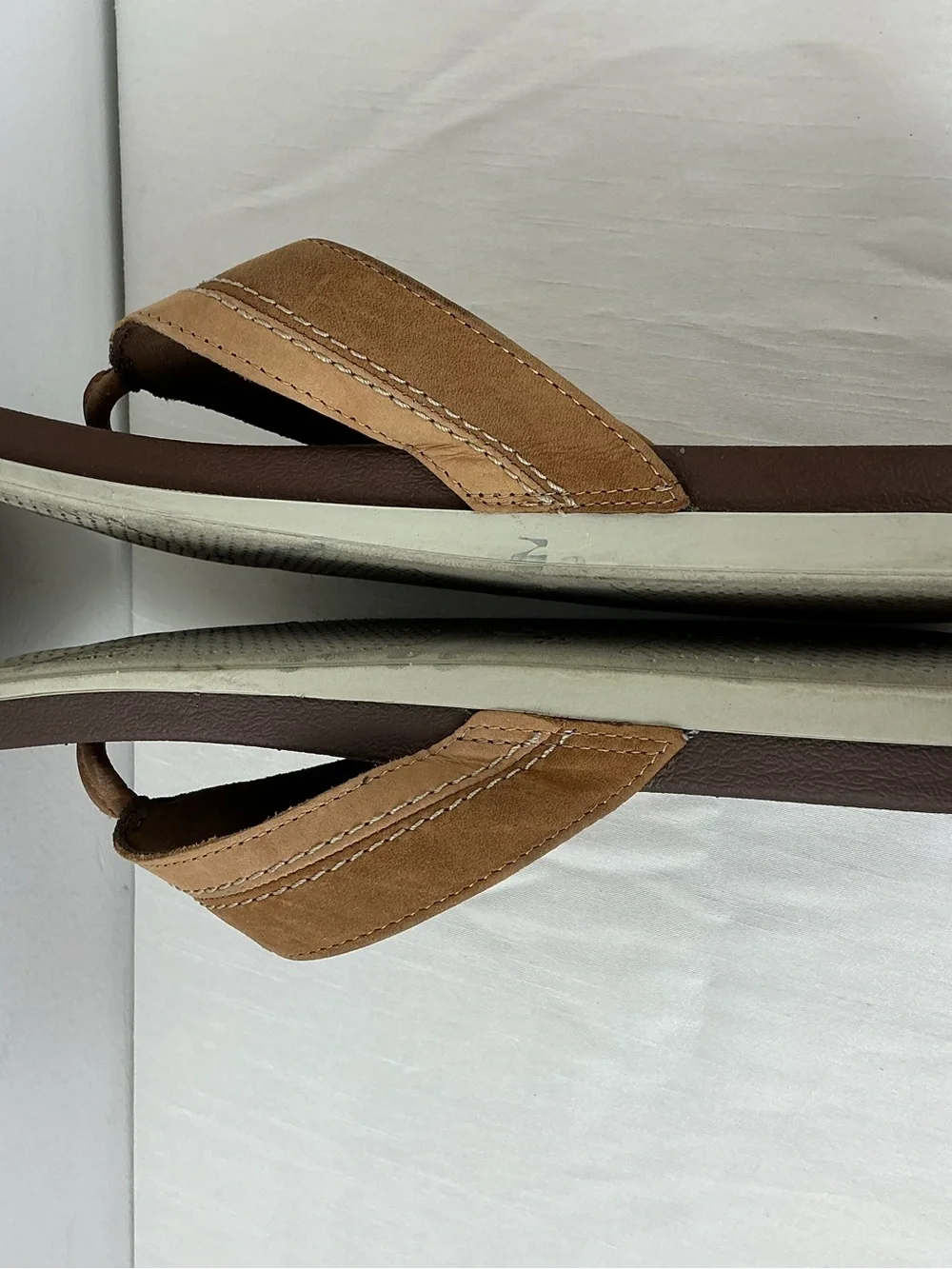 Sperry Men's Leather Flip Flops Thong Sandals Size 8